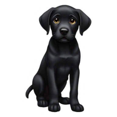 black cuttie labrador puppie  sticker