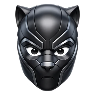 Black panther helmet sticker