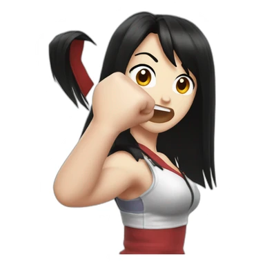 tifa lockhart punching sticker