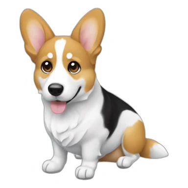 Only black and white corgis cardigan sticker