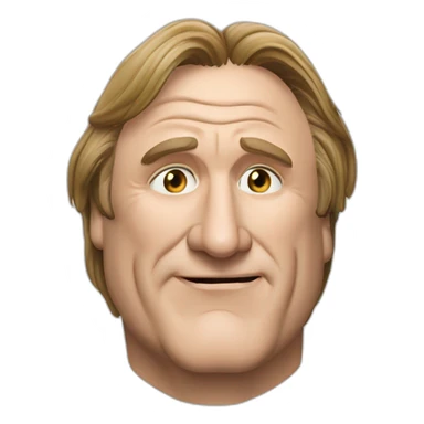 Gérard Depardieu qui fume de la weed sticker