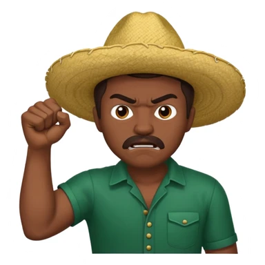 Angry mexican with fist up sticker