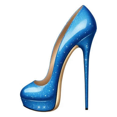 Blue glitter heels sticker