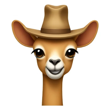 vicuna wearing hat with the letter G sticker