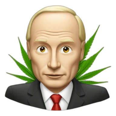 Vladimir poutine fume dû cannabis sticker