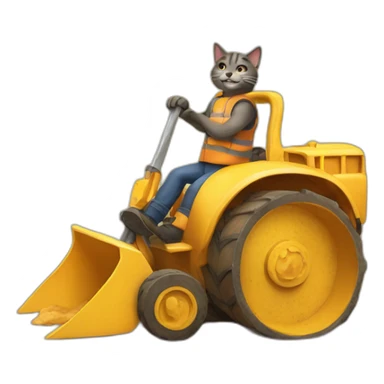 A cat ride a dig sticker