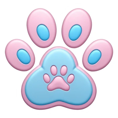 a pastel pawprint sticker