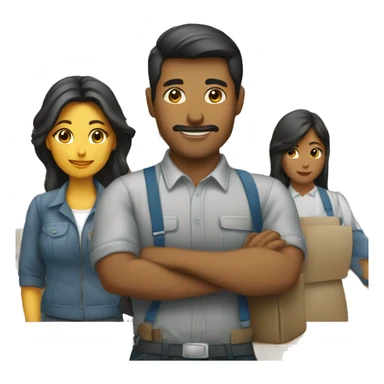 trabajador HOMBBRES Y MUJERES EN UNA TIENDA DE APPLE sticker