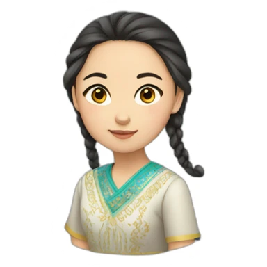 kazakh girl sticker