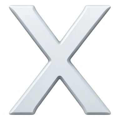 white letter X sticker