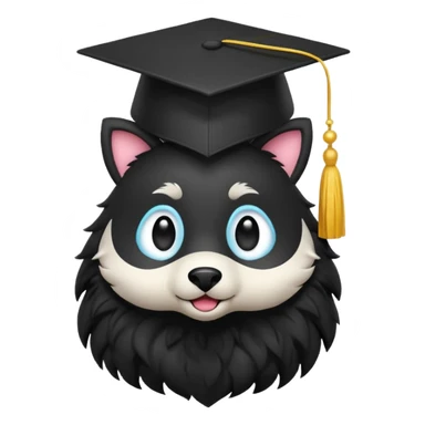 Graduation Cap in animal sticker