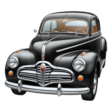 Illustrate a classic vintage car with chrome details & round headlights. sticker
