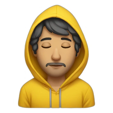 Armenian men  with yellow hoodie sleeping sticker