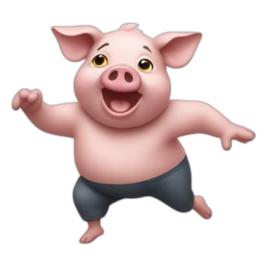 Cochon qui danse sticker
