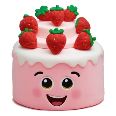 strawberry cake jellycat sticker