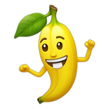 Dancing banana under the sun sticker