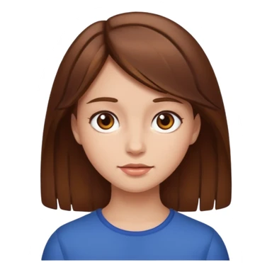 Uma menina com cabelo castanho e pele clara  sticker