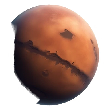 realistic planet mars sticker
