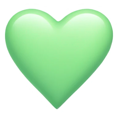 Pastel green heart sticker