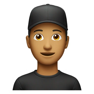 maniquí con gorra negra hacia atrás sticker