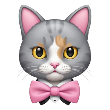 Gato con moño Rosita sticker