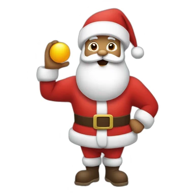 santa claus doing fitness sticker