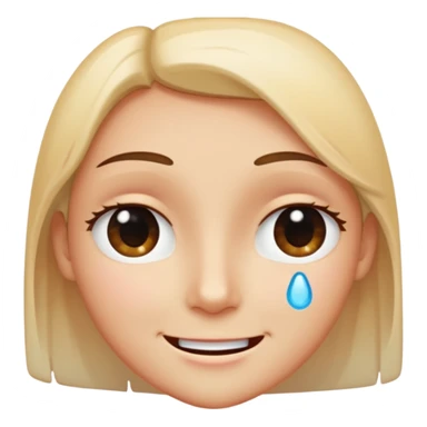 A face split diagonally: one half smiling, the other half with a tear. Soft gradient colors to show transition between emotions. Slight sparkle accent to suggest depth and nuance. sticker