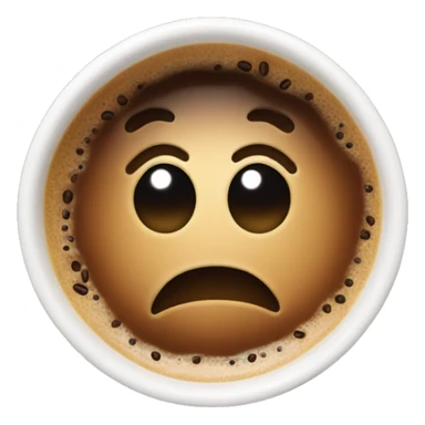 Coffee with winking eyes sticker