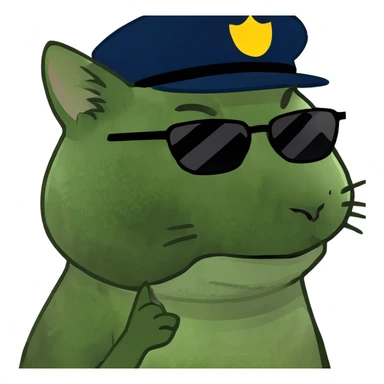 Cat with sunglasses sticker