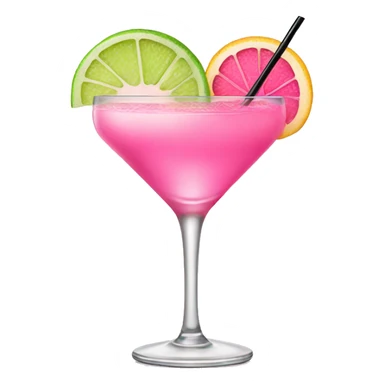 Pink cocktail sticker