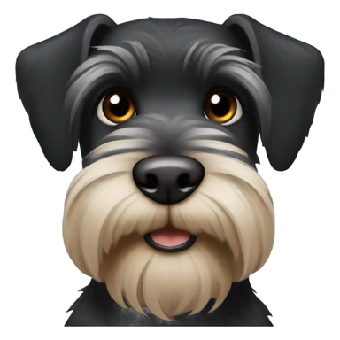 Black schnauzer with brown eyes sticker