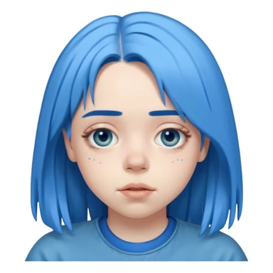 Je veux le bonhomme de Billie eilish en bleue sticker