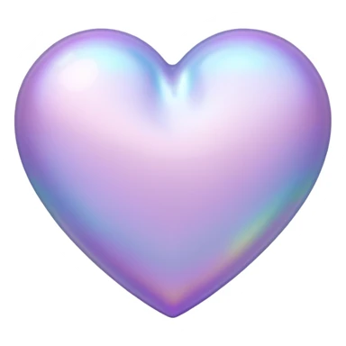 pastel lilac-colored iridescent heart sticker