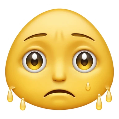 Crying emoji with only one eye sticker