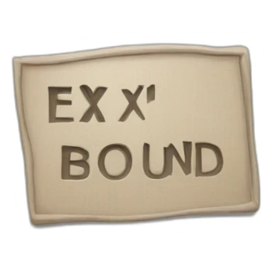 Text ,,EXIT-BOUND" sticker