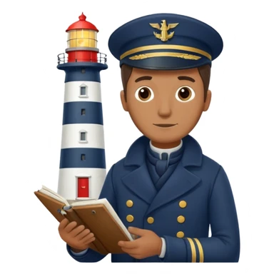 lighthouse Keeper with Logbook sticker