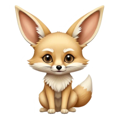 confused fennec with a speech bubble  sticker