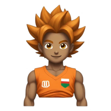 Goku avec le maillot du Maroc sticker