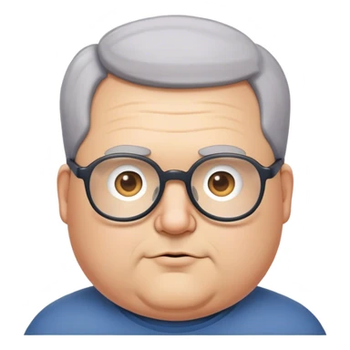 homem gordINHO, 40 ANOS CABELO RALO, BRANCO E DE OCULOS sticker