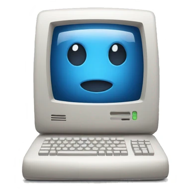 Computer with face sticker