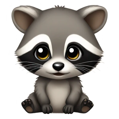 Baby raccoon sticker