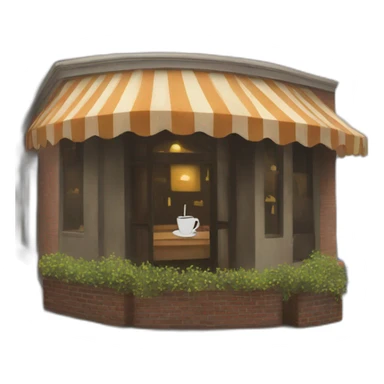 Outside of an Italian coffee on a corner downtown Houston sticker