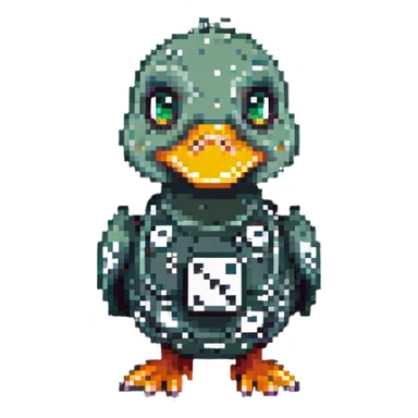 duck inspired by the DuckDice logo sticker