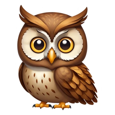 Búho comiendo pirueta sticker