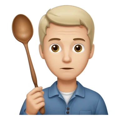 Full body male with a spoon sticker
