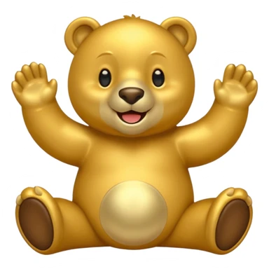 Oso dorado animatronico feliz sticker
