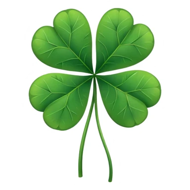Make a Emoji of five leaf clover only  sticker