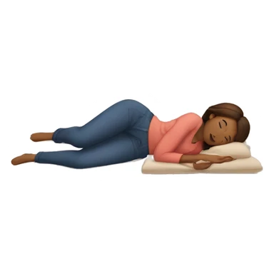 Woman lying in back on ground sticker