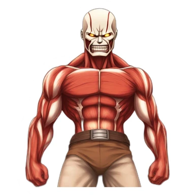The colossal titan, Shingeki no Kyojin sticker