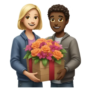 flowers and gift -delivery with magic sticker